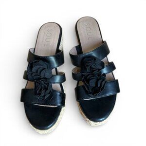 Soul Naturalizer Oodles Flower Slide Wedge Sandals Womens Size 9.5 M Espadrille